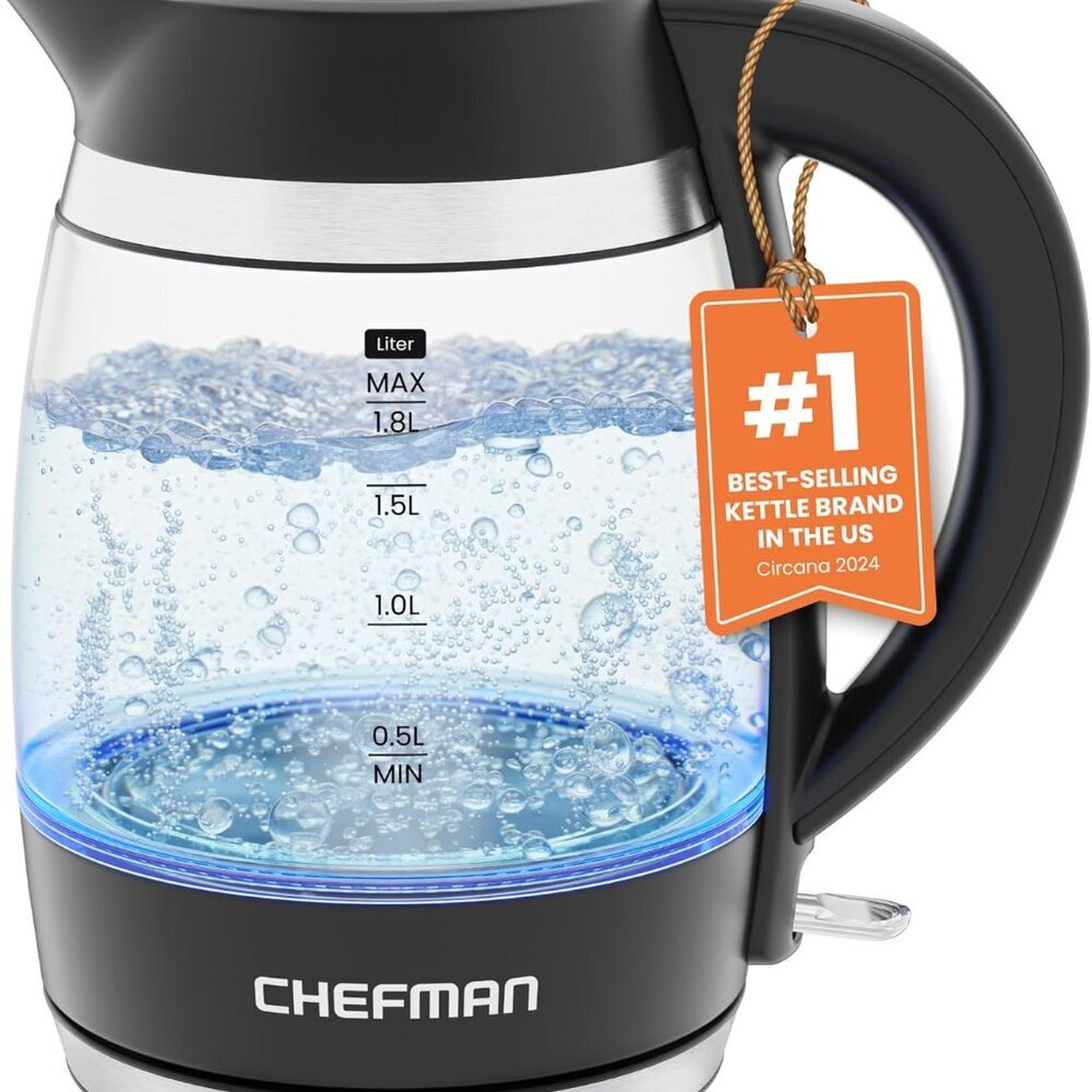 Electric Kettle, 1.8L 1500W, Hot Water Boiler, Removable Lid for Easy Cleaning,
